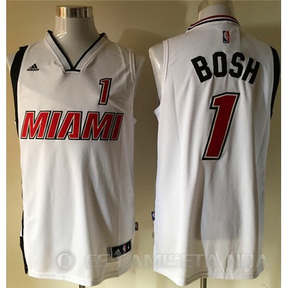 Camiseta Bosh #1 Miami Heat Blanco - Haga un click en la imagen para cerrar